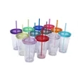 16OZ Classic Transparent Insulated Double Wall Tumbler Cup | https://www.bestnamebadges.com