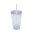 16OZ Classic Transparent Insulated Double Wall Tumbler Cup | https://www.bestnamebadges.com