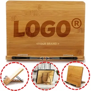 Portable Adjustable Foldable Bookstand Bamboo Book Holder