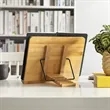Portable Adjustable Foldable Bookstand Bamboo Book Holder | https://www.bestnamebadges.com