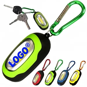 Portable Mini COB Keychain Light Flashlight with Carabiner