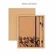 Eco Friendly Cork Gift Soft Wood Notebook Set with Pen | https://www.bestnamebadges.com