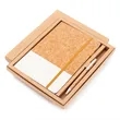 Eco Friendly Cork Gift Soft Wood Notebook Set with Pen | https://www.bestnamebadges.com