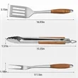 Three Piece BBQ Grilling Tool Set Stainless Steel  | https://www.bestnamebadges.com