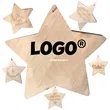 Wooden Gift Pendant With Five Pointed Star Pattern | https://www.bestnamebadges.com