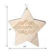Wooden Gift Pendant With Five Pointed Star Pattern | https://www.bestnamebadges.com