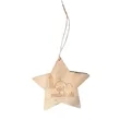 Wooden Gift Pendant With Five Pointed Star Pattern | https://www.bestnamebadges.com
