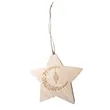 Wooden Gift Pendant With Five Pointed Star Pattern | https://www.bestnamebadges.com