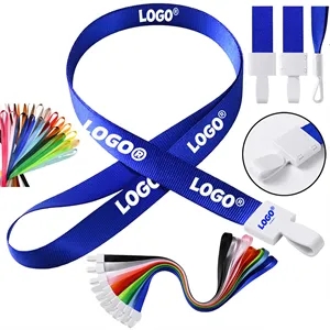 Thickened One Piece Buckle Safety Lanyard Printed Logo