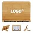 Portable Adjustable Foldable Bookstand Bamboo Book Holder | https://www.bestnamebadges.com