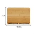 Portable Adjustable Foldable Bookstand Bamboo Book Holder | https://www.bestnamebadges.com