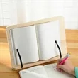 Portable Adjustable Foldable Bookstand Bamboo Book Holder | https://www.bestnamebadges.com