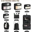 8 Set Multipurpose Water Resistant Travel Bag Organizer | https://www.bestnamebadges.com