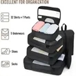 8 Set Multipurpose Water Resistant Travel Bag Organizer | https://www.bestnamebadges.com