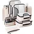 8 Set Multipurpose Water Resistant Travel Bag Organizer | https://www.bestnamebadges.com