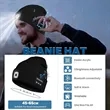 USB Rechargeable Bluetooth Beanie Hat with LED Light | https://www.bestnamebadges.com