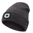 USB Rechargeable Bluetooth Beanie Hat with LED Light | https://www.bestnamebadges.com