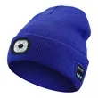 USB Rechargeable Bluetooth Beanie Hat with LED Light | https://www.bestnamebadges.com