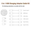 Multi USB Adapter Kit Fast Charging Cable Bamboo Storage Box | https://www.bestnamebadges.com