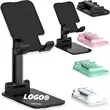 Custom Logo Adjustable Desktop Cell Phone Stand Holder | https://www.bestnamebadges.com