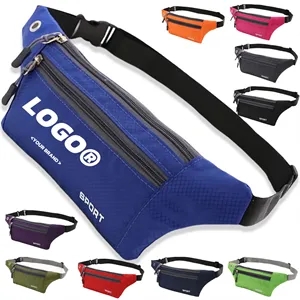 Portable High Quality Sport Waist Bag With Zippers