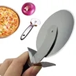 Stainless Steel Round Pizza Cutter Baking Tool In Stock | https://www.bestnamebadges.com