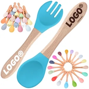 Baby Feeding Spoons With Soft Curved Silicone Tips