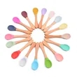 Baby Feeding Spoons With Soft Curved Silicone Tips | https://www.bestnamebadges.com