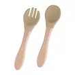 Baby Feeding Spoons With Soft Curved Silicone Tips | https://www.bestnamebadges.com