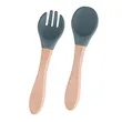 Baby Feeding Spoons With Soft Curved Silicone Tips | https://www.bestnamebadges.com