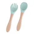 Baby Feeding Spoons With Soft Curved Silicone Tips | https://www.bestnamebadges.com