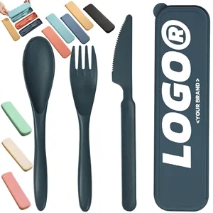 Eco Friendly Wheat Straw Cutlery Set Travel Picnic Camping