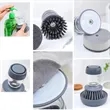 Kitchen Water Sprayed Cleaning Scrub Brush Press Out | https://www.bestnamebadges.com
