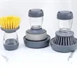 Kitchen Water Sprayed Cleaning Scrub Brush Press Out | https://www.bestnamebadges.com