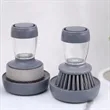 Kitchen Water Sprayed Cleaning Scrub Brush Press Out | https://www.bestnamebadges.com