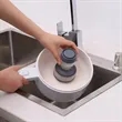 Kitchen Water Sprayed Cleaning Scrub Brush Press Out | https://www.bestnamebadges.com