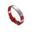 Custom Silicon Bracelet With Steel Plate | https://www.bestnamebadges.com