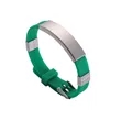 Custom Silicon Bracelet With Steel Plate | https://www.bestnamebadges.com