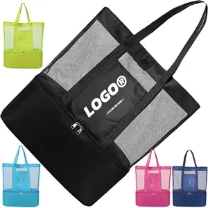 Large Capacity Wet And Dry Separation Mesh Beach Bag