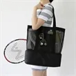 Large Capacity Wet And Dry Separation Mesh Beach Bag | https://www.bestnamebadges.com