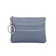 Leather Mini Small Wallet Handheld Coin Zipper Bag Keychain | https://www.bestnamebadges.com