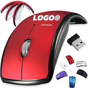 Laptop USB Wireless Folding Mouse Creative Curved Gift