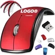 Laptop USB Wireless Folding Mouse Creative Curved Gift | https://www.bestnamebadges.com