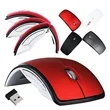 Laptop USB Wireless Folding Mouse Creative Curved Gift | https://www.bestnamebadges.com