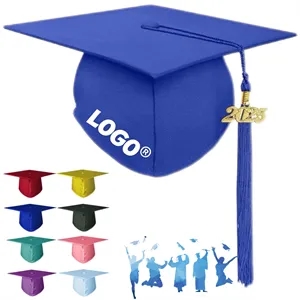 Tassel Matte Graduation Cap For High School Bachelor