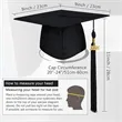 Tassel Matte Graduation Cap For High School Bachelor | https://www.bestnamebadges.com