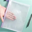 Waterproof Transparent  Mesh Zipper Data Storage Bag | https://www.bestnamebadges.com