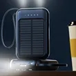 Mini Solar Fast Charging Power Bank With Built In Cable | https://www.bestnamebadges.com