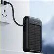Mini Solar Fast Charging Power Bank With Built In Cable | https://www.bestnamebadges.com