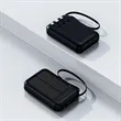 Mini Solar Fast Charging Power Bank With Built In Cable | https://www.bestnamebadges.com